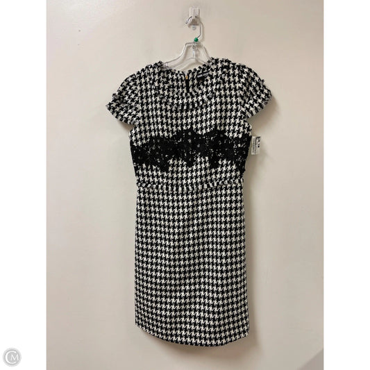 Dress Designer By Karl Lagerfeld In Black & Cream, Size: S