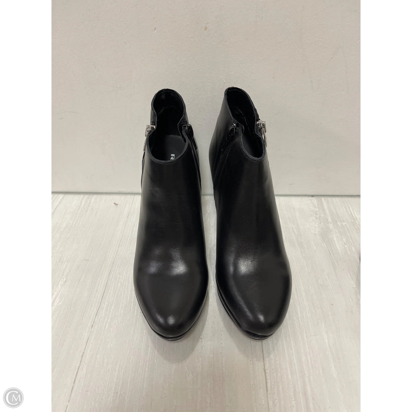 Boots Ankle Heels By Clothes Mentor In Black, Size: 8