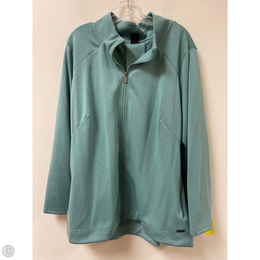 Athletic Jacket By Jockey In Teal, Size: 3x