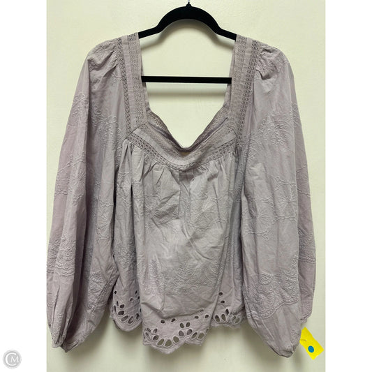 Top Long Sleeve By Universal Thread In Purple, Size: 2x