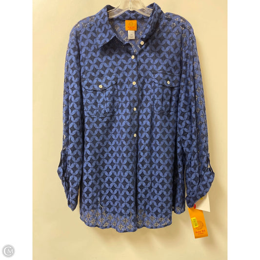 Blouse Long Sleeve By Ruby Rd In Camouflage Print, Size: 2x