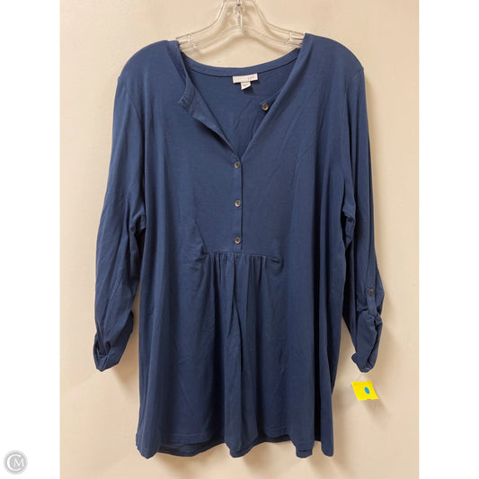 Top Long Sleeve By J. Jill In Blue, Size: Xl