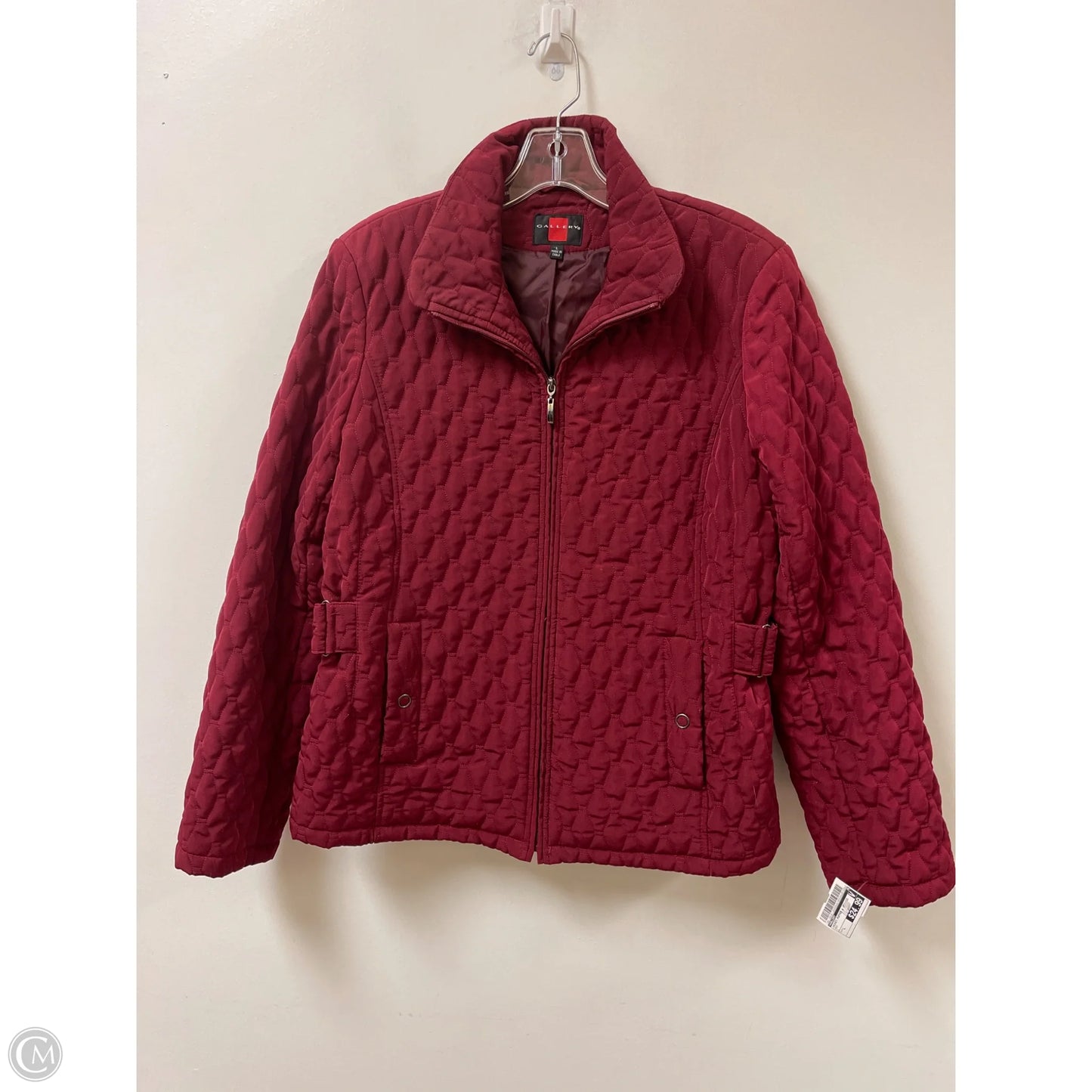 Jacket Puffer & Quilted By Gallery In Red, Size: L