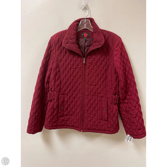 Jacket Puffer & Quilted By Gallery In Red, Size: L