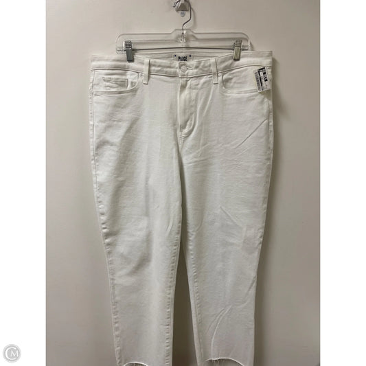 Jeans Straight By Paige In White, Size: 18