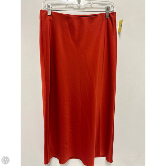Skirt Midi By A New Day In Orange, Size: M