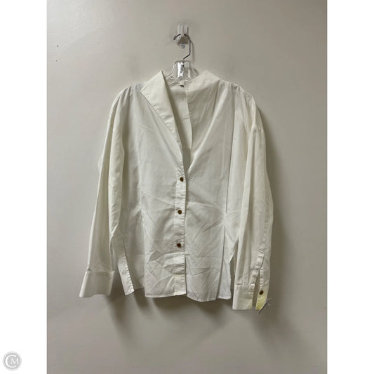 Blouse Long Sleeve By Vince In White, Size: M