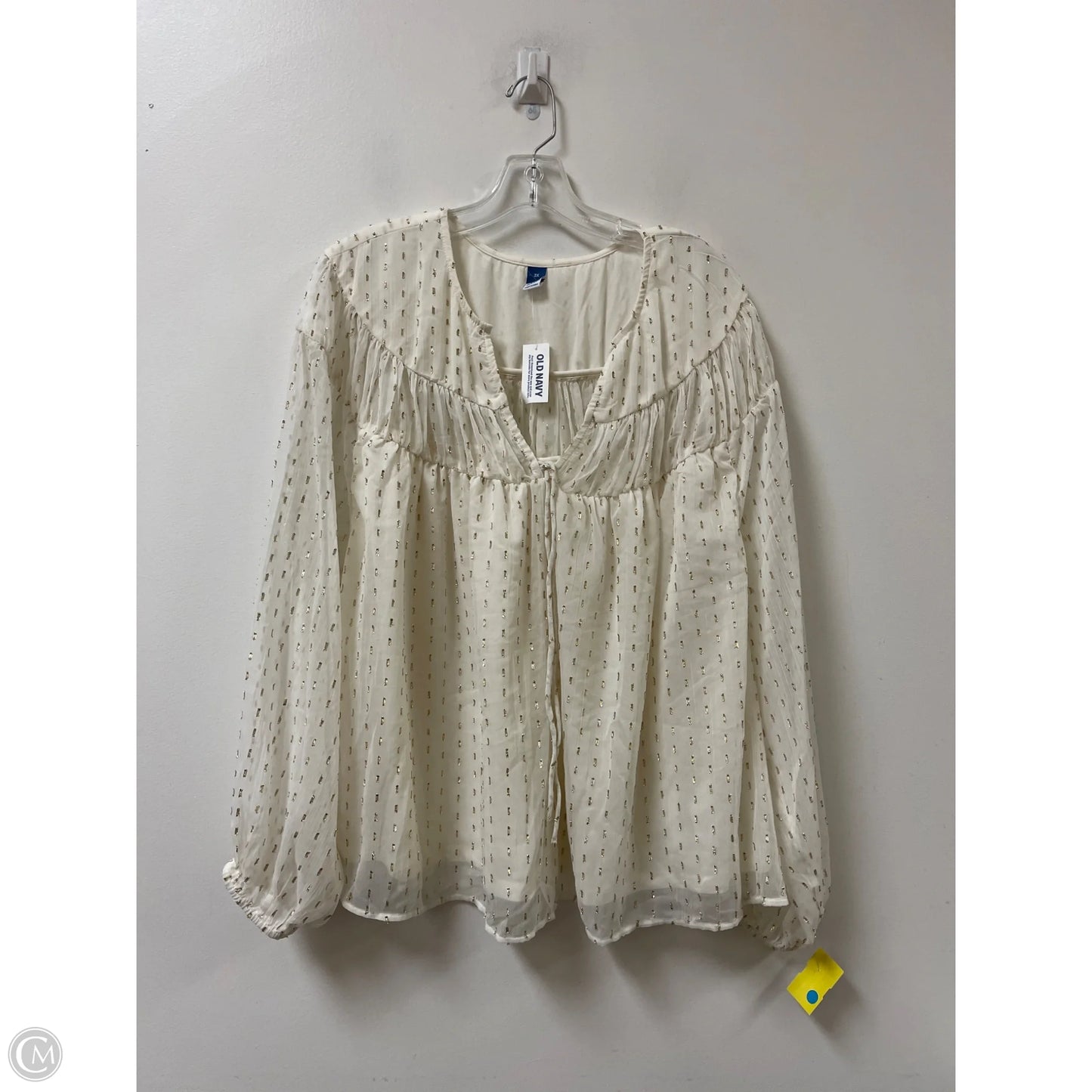 Top Long Sleeve By Old Navy In Gold, Size: 3x
