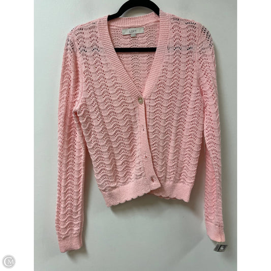 Sweater Cardigan By Loft In Pink, Size: Xs
