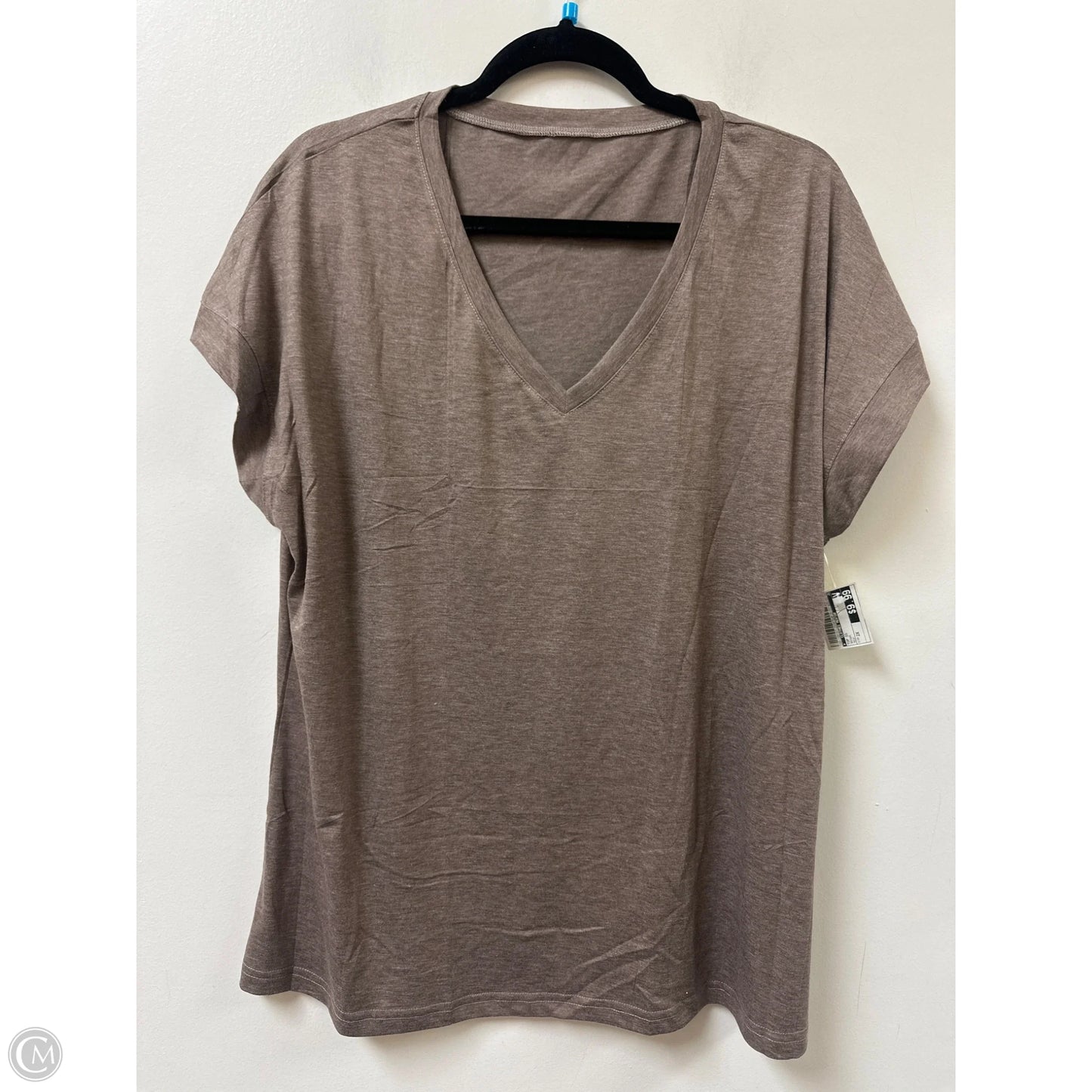 Top Short Sleeve By Clothes Mentor In Brown, Size: 2x