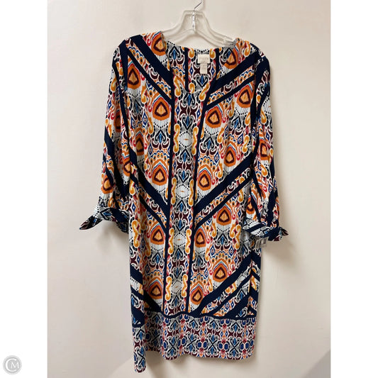 Dress Casual Midi By Chicos In Nautical Print, Size: M
