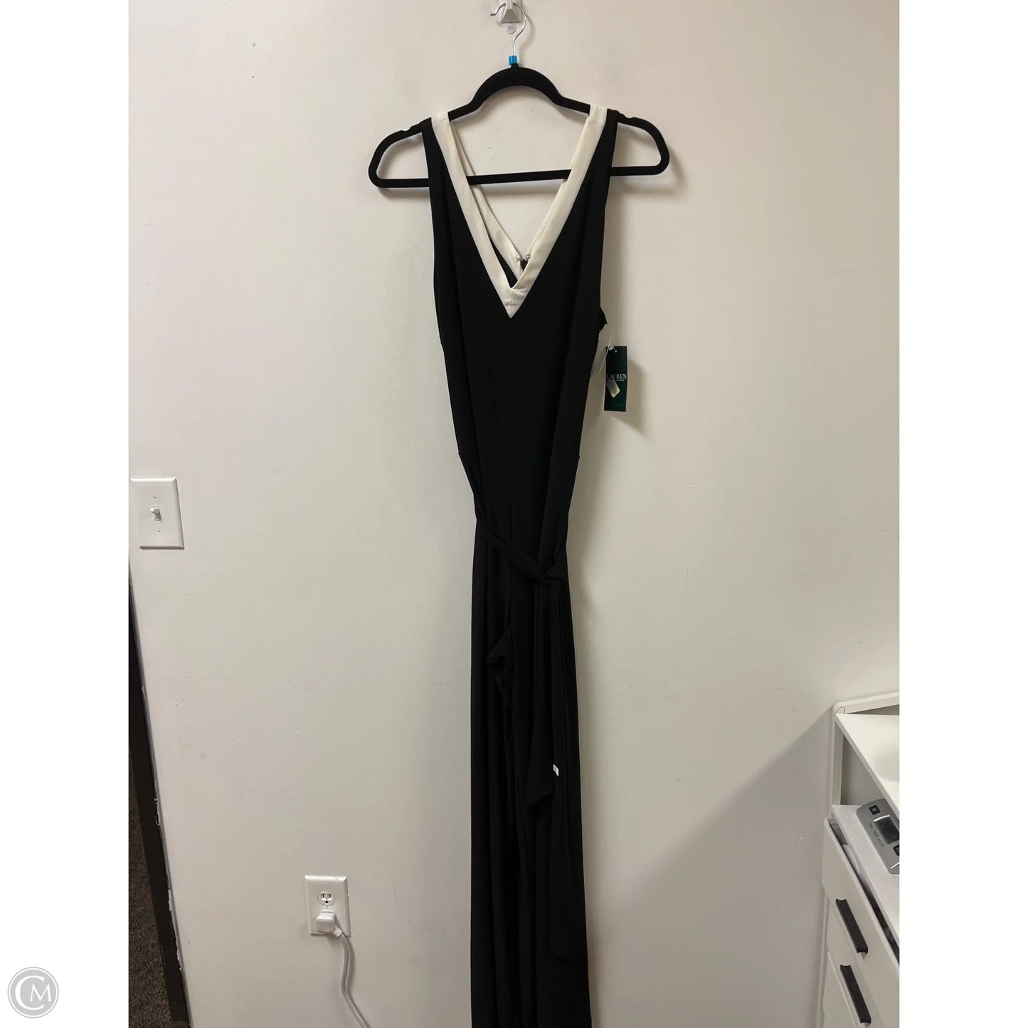 Jumpsuit By Lauren By Ralph Lauren In Black, Size: L