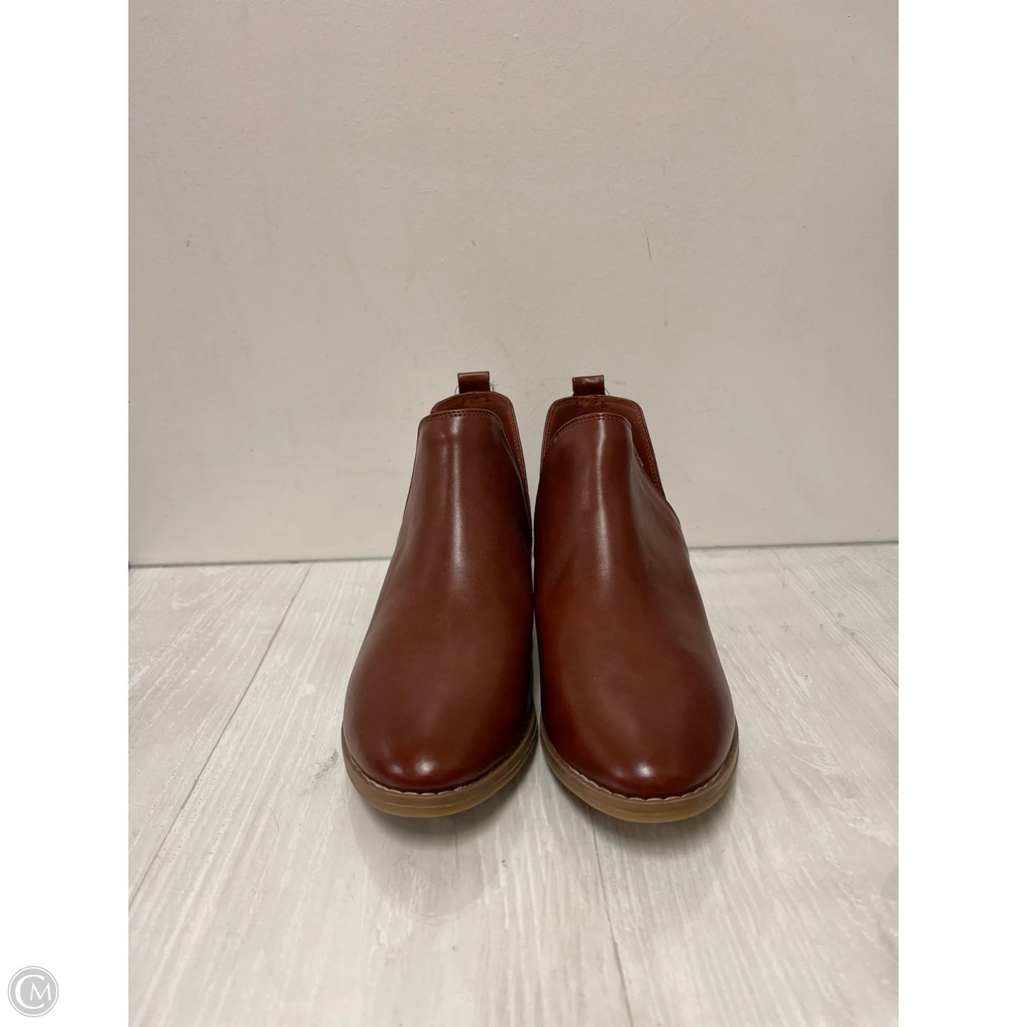 Boots Ankle Heels By Universal Thread In Brown, Size: 9