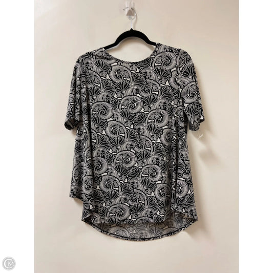Top Long Sleeve By Chicos In Black & White, Size: M
