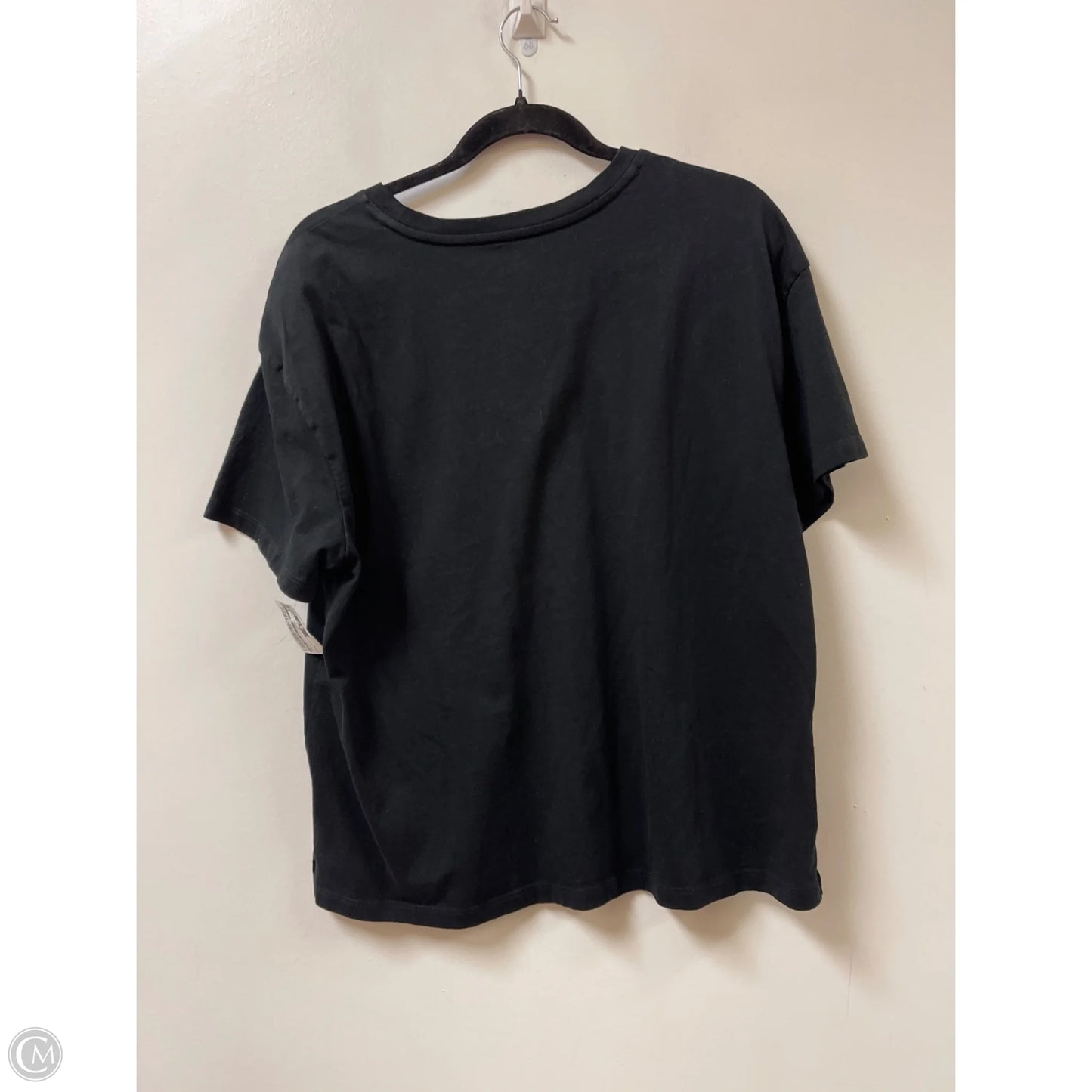 Top Short Sleeve By Time And Tru In Black, Size: L