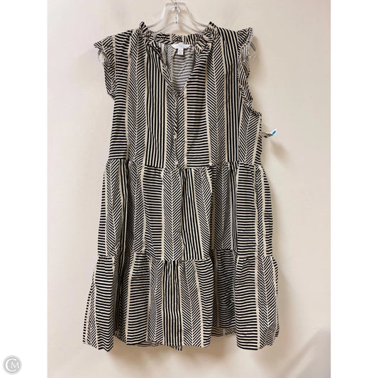 Dress Casual Midi By Time And Tru In Black & Cream, Size: L