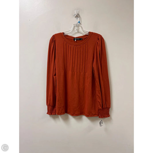 Top Long Sleeve By Automet In Orange, Size: M