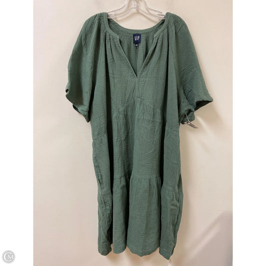 Dress Casual Midi By Gap In Green, Size: 1x