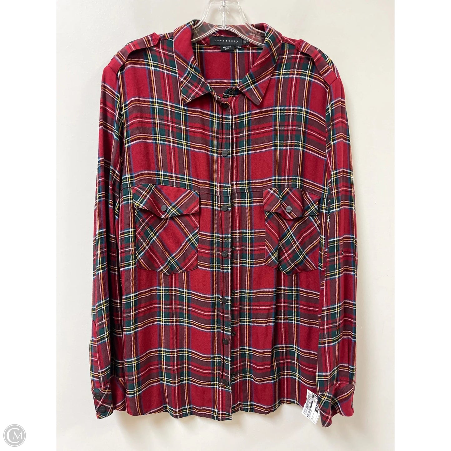 Blouse Long Sleeve By Sanctuary In Red, Size: L