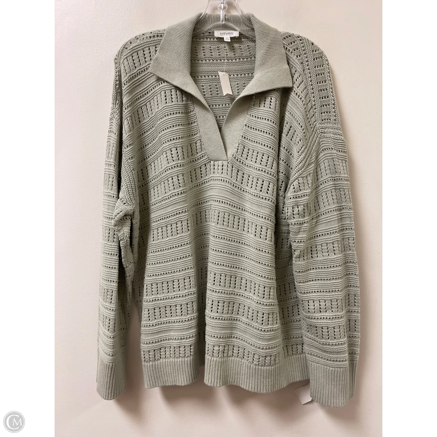 Sweater By Haven In Green, Size: Xl