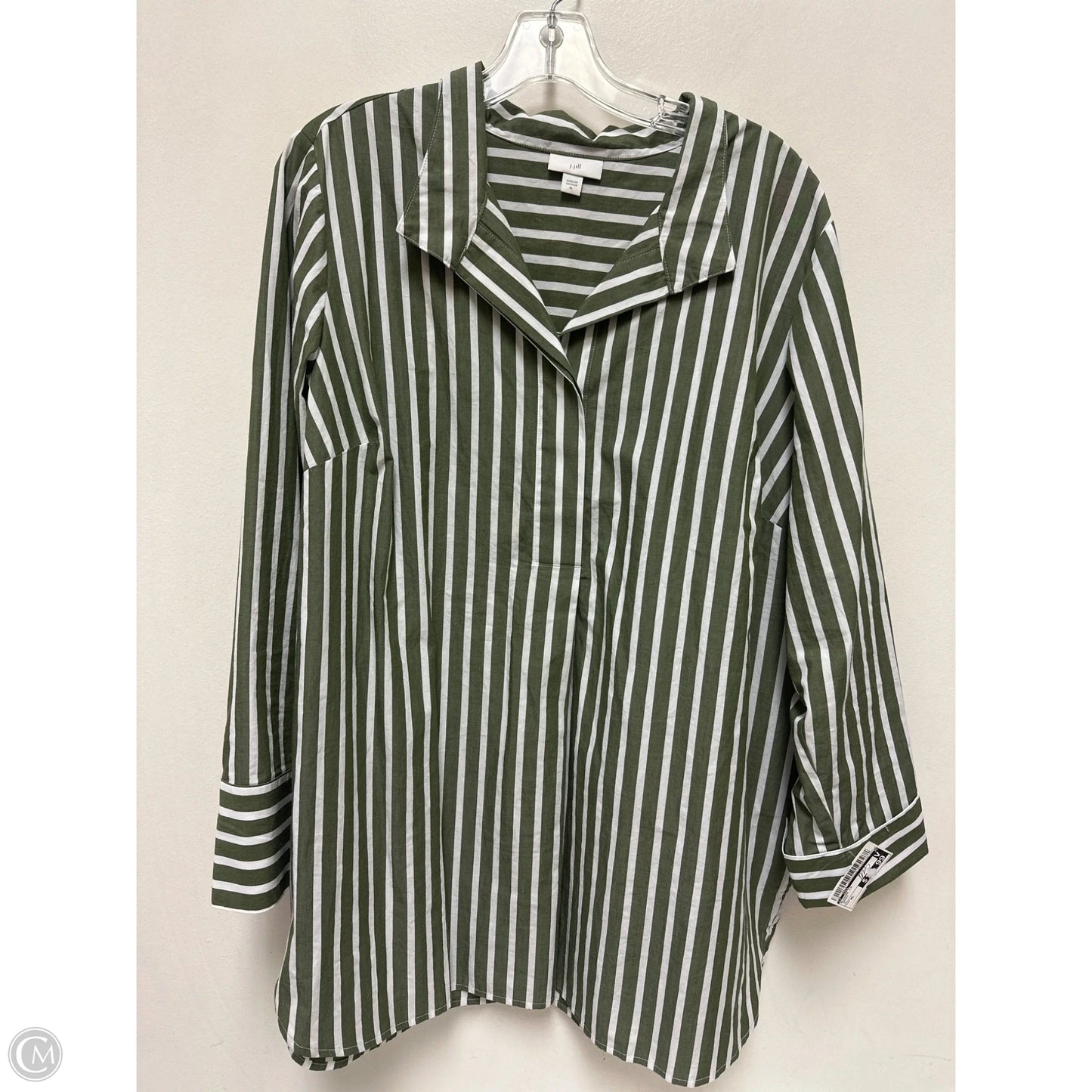 Blouse Long Sleeve By J. Jill In Green, Size: Xl