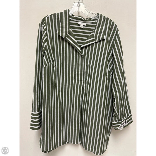 Blouse Long Sleeve By J. Jill In Green, Size: Xl