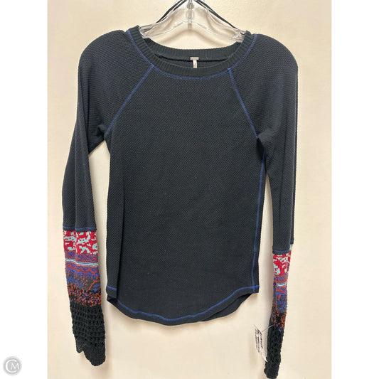Top Long Sleeve By Free People In Navy, Size: S