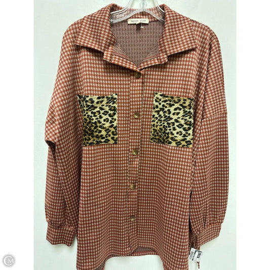 Tunic Long Sleeve By Clothes Mentor In Red, Size: M