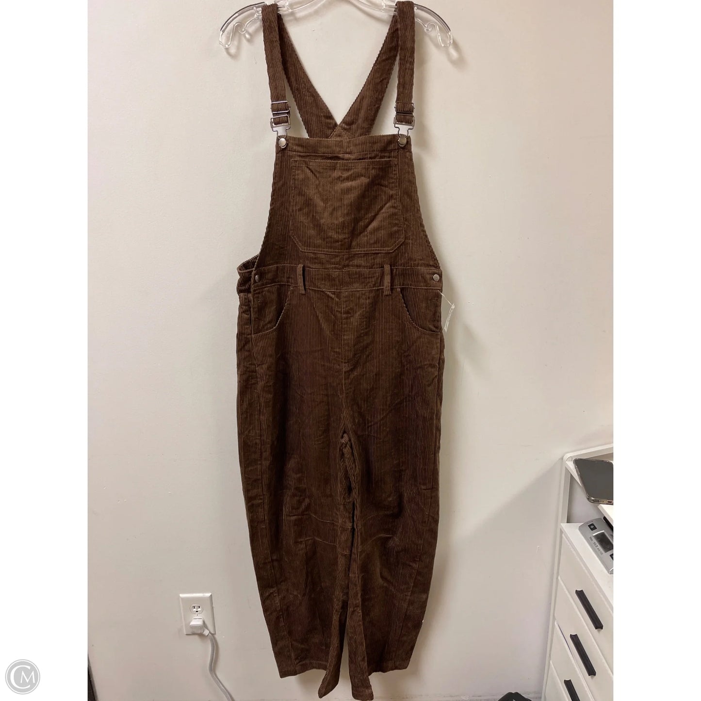 Overalls By Clothes Mentor In Brown, Size: L