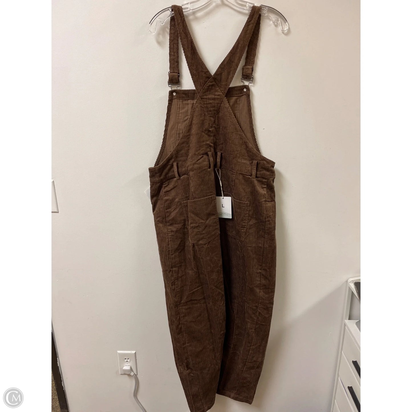 Overalls By Clothes Mentor In Brown, Size: L