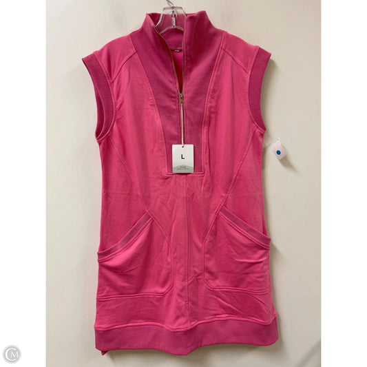 Dress Casual Midi By Clothes Mentor In Pink, Size: L