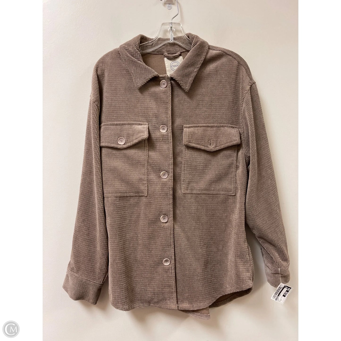 Jacket Shirt By Stoosh In Grey, Size: M