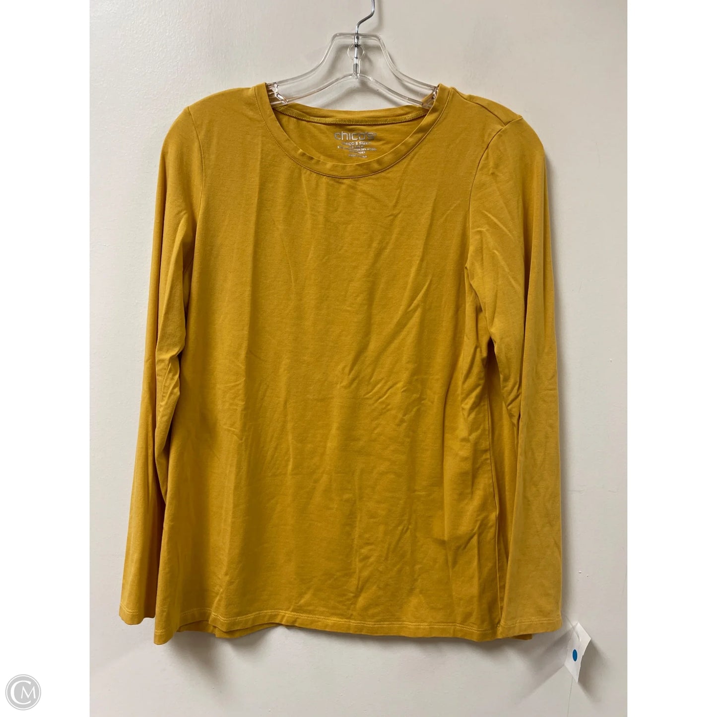 Top Long Sleeve By Chicos In Yellow, Size: M