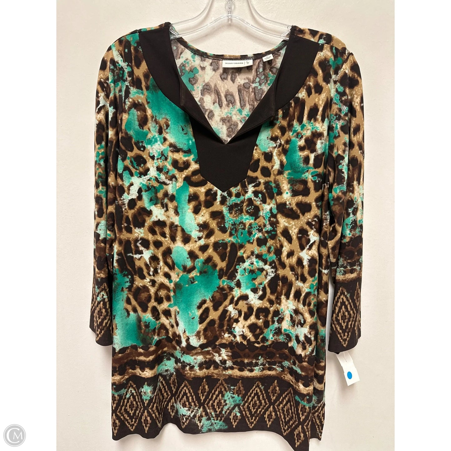 Top Long Sleeve By Susan Graver In Brown, Size: L