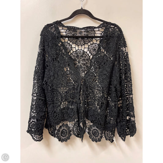 Sweater Cardigan By Shein In Black, Size: 2x