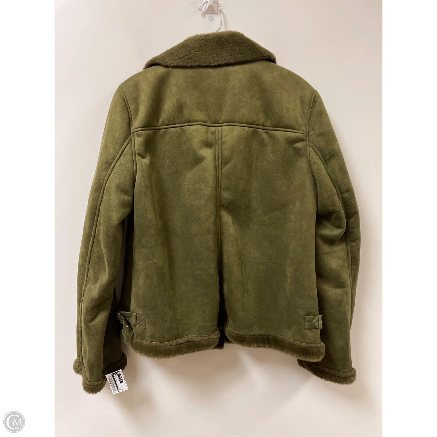 Jacket Faux Fur & Sherpa By Dip In Green, Size: Xl