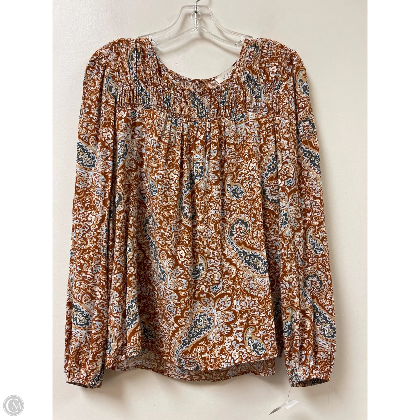 Top Long Sleeve By Loft In Brown, Size: M