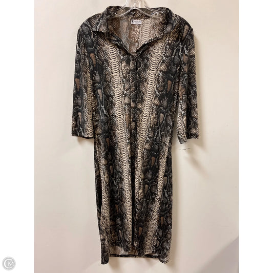 Dress Casual Midi By Clothes Mentor In Snakeskin Print, Size: Xs