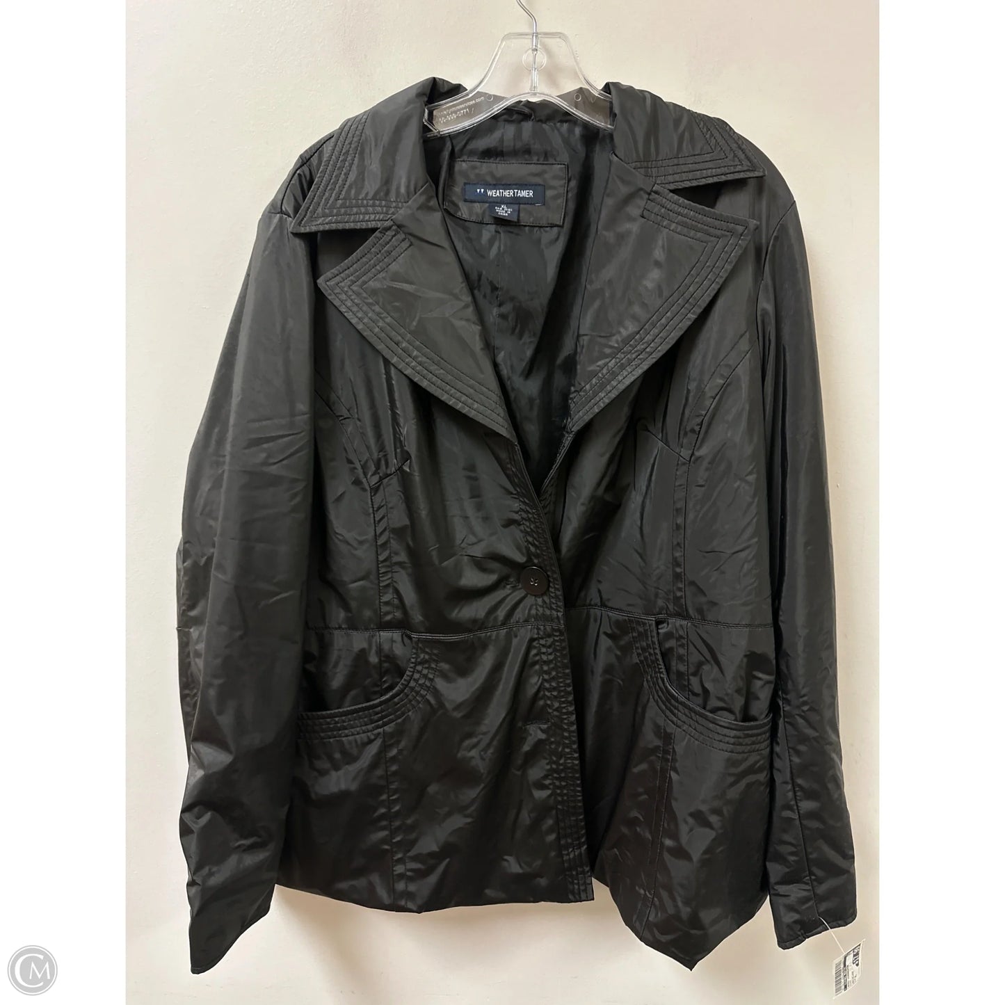 Jacket Windbreaker By Clothes Mentor In Black, Size: Xl