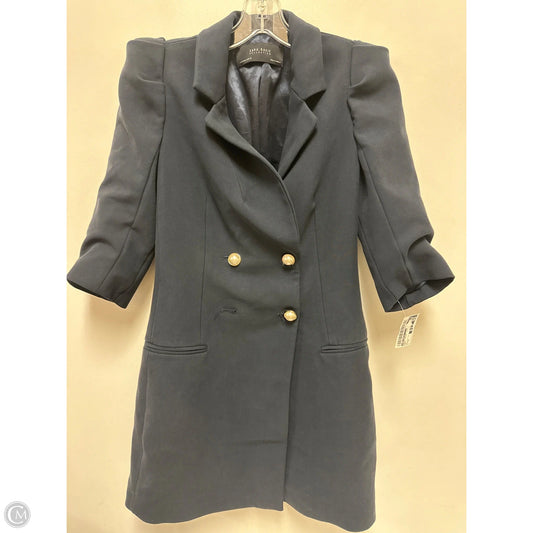 Dress Casual Midi By Zara Basic In Navy, Size: M