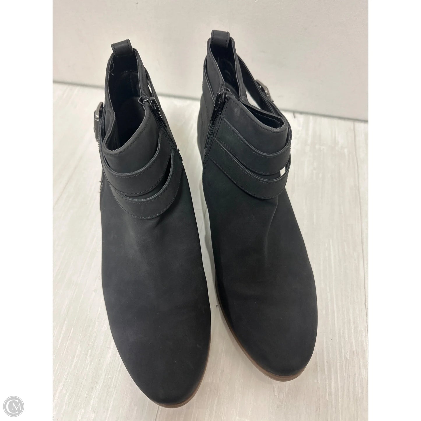 Boots Ankle Heels By Ana In Grey, Size: 10