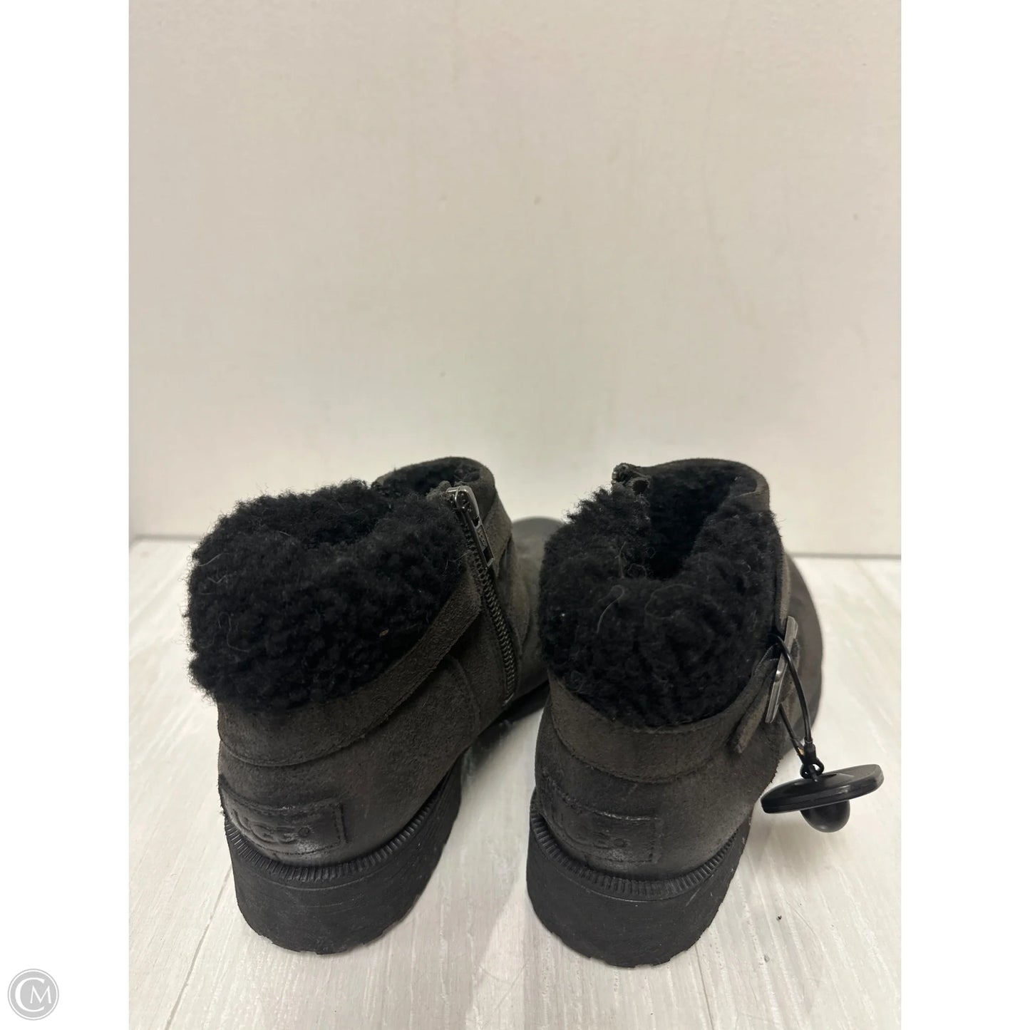 Boots Designer By Ugg In Grey, Size: 9