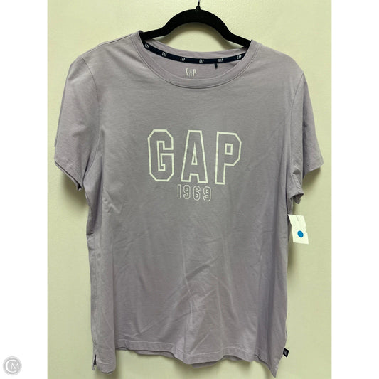 Top Short Sleeve By Gap In Purple, Size: L