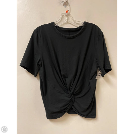 Athletic Top Short Sleeve By Lululemon In Black, Size: M
