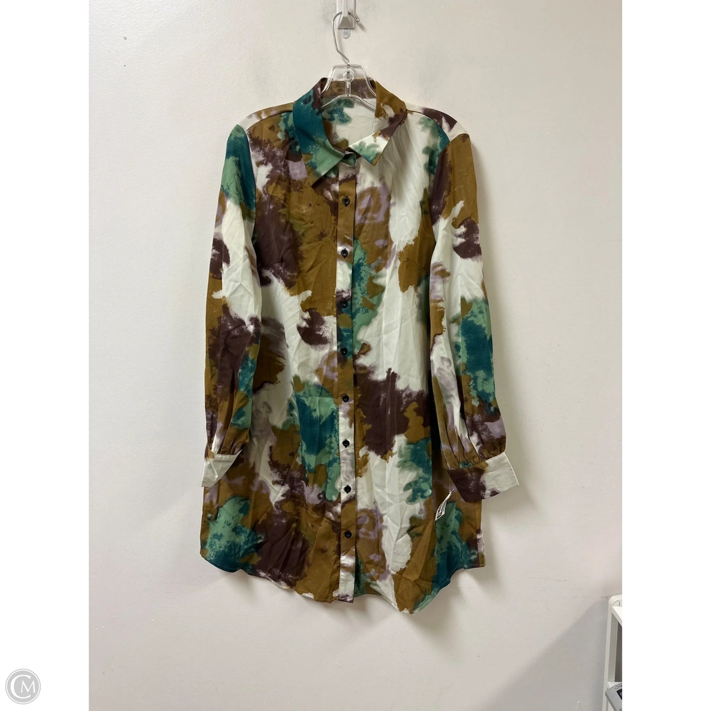 Tunic Long Sleeve By Clothes Mentor In Multi-colored, Size: Xl