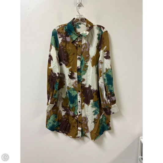 Tunic Long Sleeve By Clothes Mentor In Multi-colored, Size: Xl