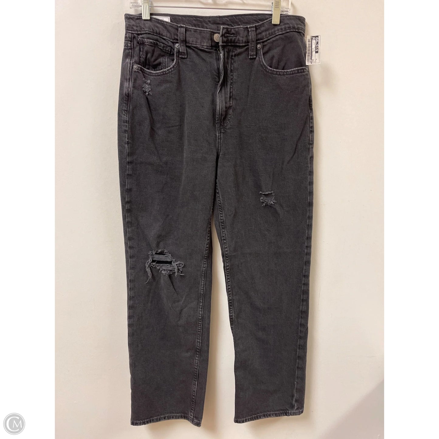 Jeans Straight By Gap In Black, Size: 8