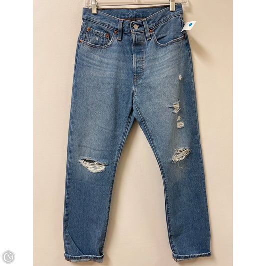 Jeans Straight By Levis In Blue Denim, Size: 2