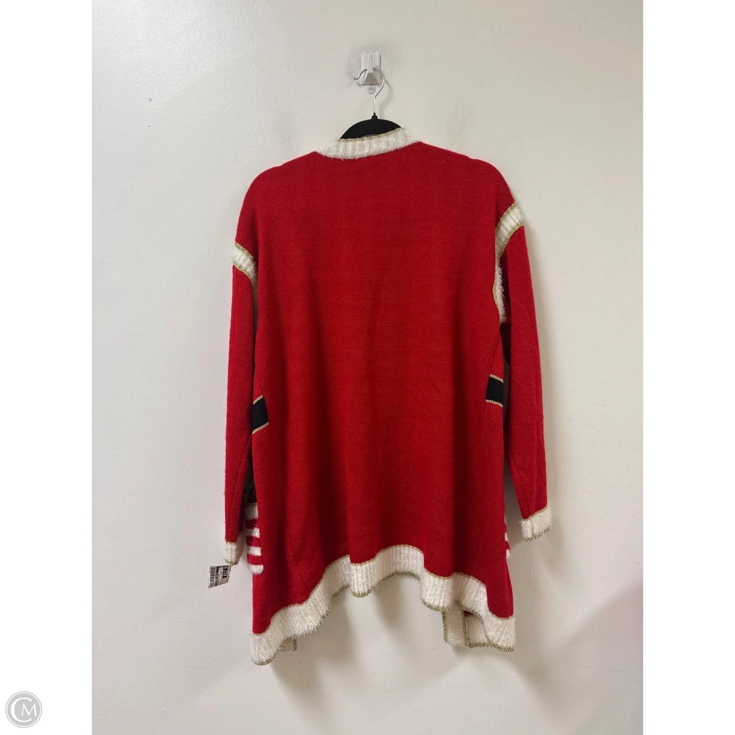 Sweater Cardigan By Clothes Mentor In Red, Size: L