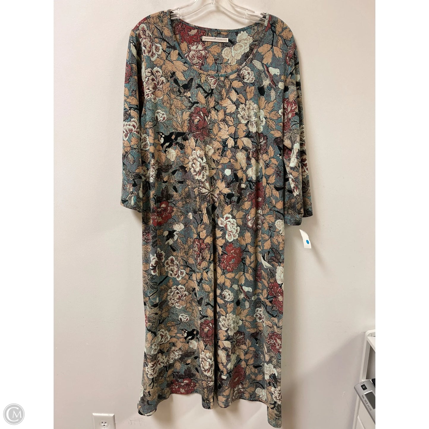 Dress Casual Maxi By Peruvian Connection In Floral Print, Size: Xl